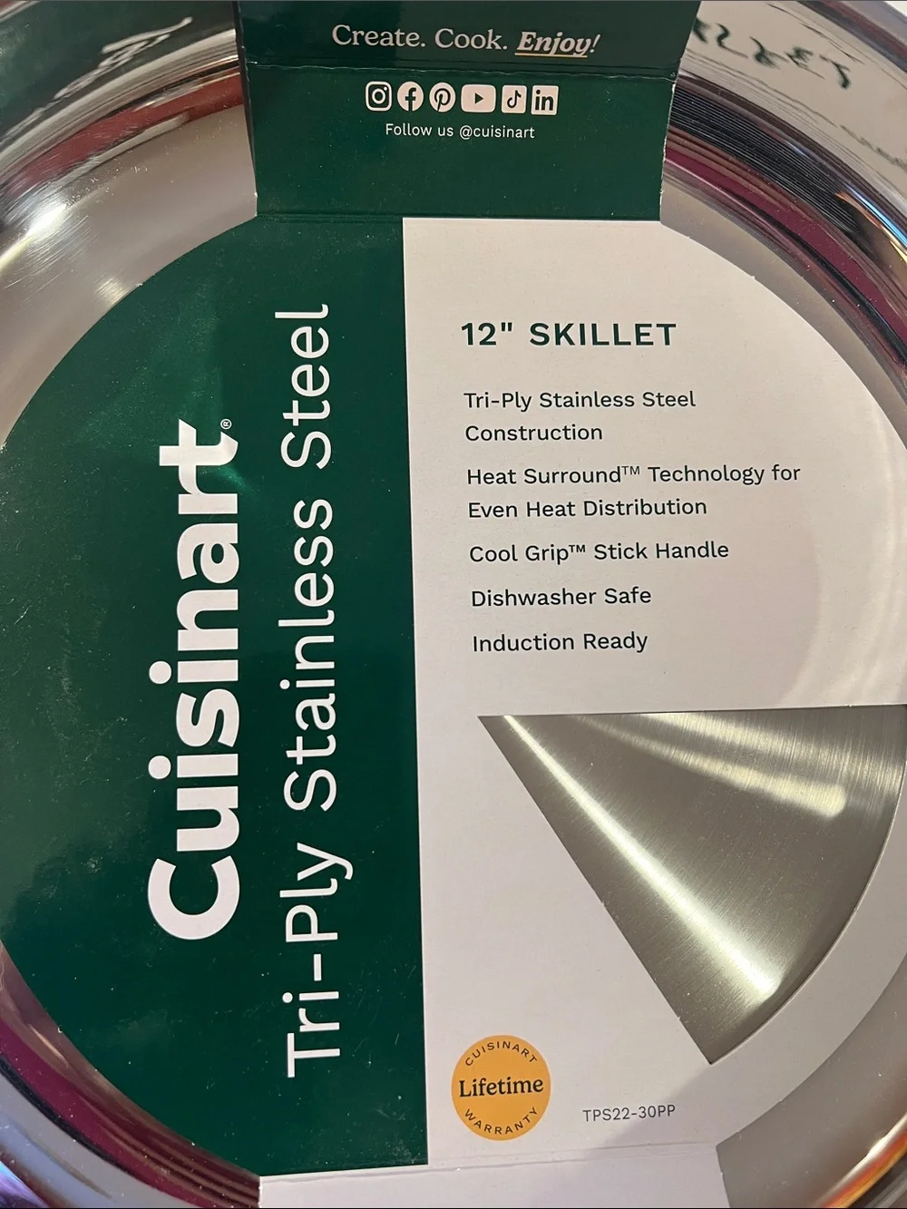 Cuisinart Stainless Steel Tri-ply stainless steel 12” Skillet